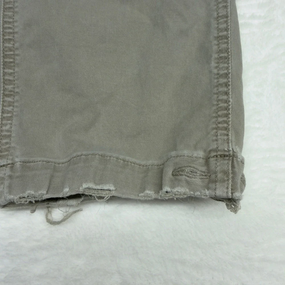 American Eagle Cargo Pants Mens 29x34 Khaki Cotton Distressed Y2k Grunge